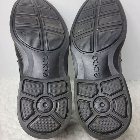 Ecco Biarritz Men's Lace up Dress Shoes Size 12 Black leather Brogue Derby - Picture 10 of 10